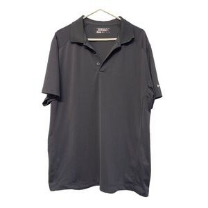 Nike NikeGolf Tour Performance Polo Shirt Dri-Fit Black Size XL EUC #7433